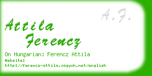 attila ferencz business card